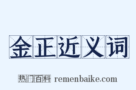 金正近义词是什么意思的图片